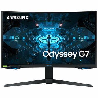 Best Buy Samsung Odyssey G7 27" WQHD 240Hz 1ms GTG Curved VA LED G-Sync Gaming Monitor (LC27G75TQSNXZA) - Black offer