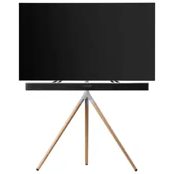 Best Buy One For All 32" - 65" Tripod TV & Sound Bar Stand - Oak /Silver Grey offer