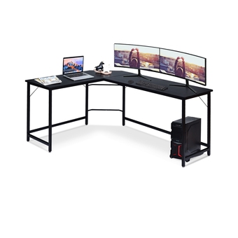 Best Buy Costway L-Shaped Computer Desk Corner Workstation Study Gaming Table Home Office offer