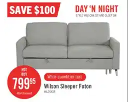 The Brick Wilson 77.5 Linen-Look Fabric Sleeper Sofa with Drop-Down Back Cushions and Metal Legs - Solis Grey offer
