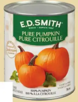 Giant Tiger E.D. Smith pure pumpkin offer