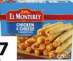 Giant Tiger El Monterey taquitos offer