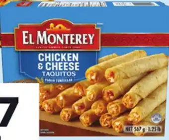 Giant Tiger El Monterey taquitos offer
