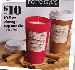 Giant Tiger home styles 10.5 oz vintage cup candle offer