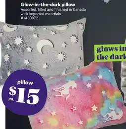 Giant Tiger Glow-in-the-dark pillow offer