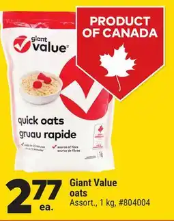 Giant Tiger Giant Value oats offer