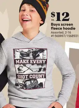 Giant Tiger Boys screen fleece hoodie offer