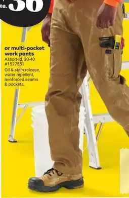 Giant Tiger TRADESMAX PRO multi-pocket work pants offer
