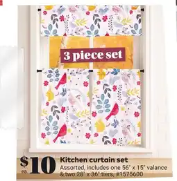 Giant Tiger Kitchen curtain set offer