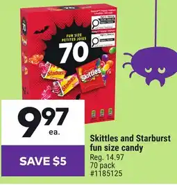 Giant Tiger Skittles and Starburst fun size candy offer