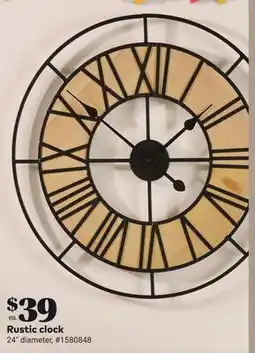 Giant Tiger Rustic clock offer