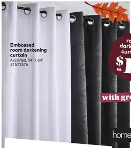 Giant Tiger home styles Embossed room darkening curtain offer