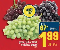 Marché Adonis GREEN, RED OR BLACK SEEDLESS GRAPES offer