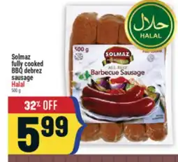 Marché Adonis SOLMAZ FULLY COOKED BBQ DEBREZ SAUSAGE offer
