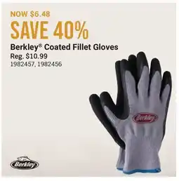 Cabela's Berkley Coated Fillet Gloves offer