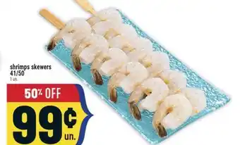 Marché Adonis SHRIMPS SKEWERS 41/50 offer