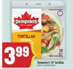Marché Adonis DEMPSTER'S 10 TORTILLAS offer
