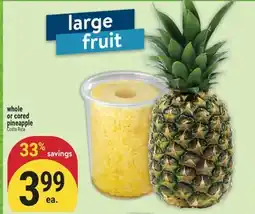 Marché Adonis WHOLE OR CORED PINEAPPLE offer