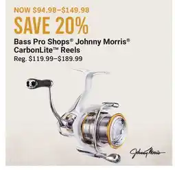 Cabela's Bass Pro Shops Johnny Morris CarbonLite Reels offer