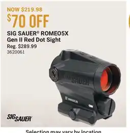 Cabela's SIG SAUER ROMEO5X Gen II Red Dot Sight offer
