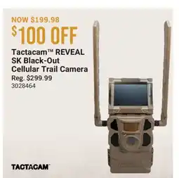 Cabela's Tactacam REVEAL SK Black-Out Cellular Trail Camera offer