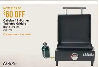 Cabela's Cabela's 1-Burner Tabletop Griddle offer