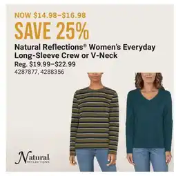 Cabela's Natural Reflections Women's Everyday Long-Sleeve Crew or V-Neck offer