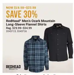 Cabela's RedHead Men's Ozark Mountain Long-Sleeve Flannel Shirts offer