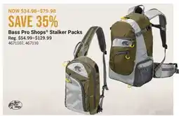 Cabela's Bass Pro Shops Stalker Packs offer