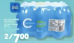 Marché Bonichoix COMPLIMENTS NATURAL SPRING WATER offer