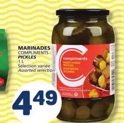 Marché Bonichoix COMPLIMENTS PICKLES offer