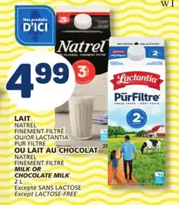 Marché Bonichoix NATREL FINEMENT FILTRÉ OR LACTANTIA MILK OR CHOCOLATE MILK offer