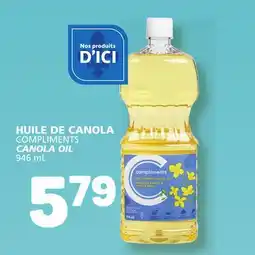 Marché Bonichoix COMPLIMENTS CANOLA OIL offer