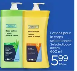 Proxim OPTION+ Selected body lotions/Lotions pour le corps sélectionnées offer