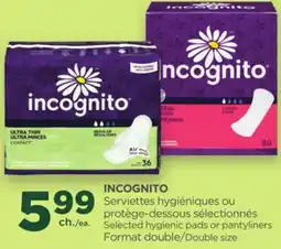 Proxim INCOGNITO Selected hygienic pads or pantyliners offer