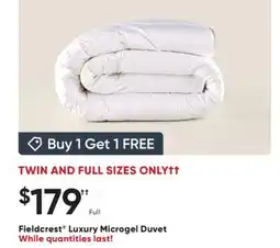 Dormez Vous Fieldcrest Luxury Microgel Duvet offer