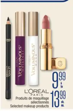 Jean Coutu L'oreal Paris Selected makeup products offer