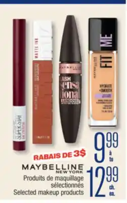 Jean Coutu MAYBELLINE NEW YORK Selected makeup products offer