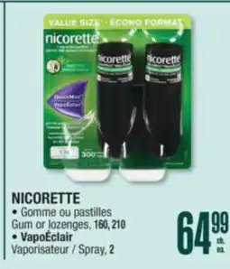 Jean Coutu NICORETTE Gum or lozenges, Spray offer
