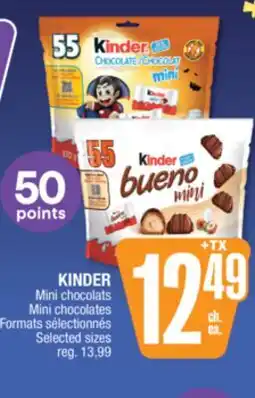 Jean Coutu KINDER Mini chocolates Selected sizes offer