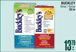 Jean Coutu BUCKLEY Syrup offer