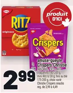 Metro AMUSE-GUEULE CRISPERS CHRISTIE | CHRISTIE CRISPERS SNACKS offer