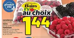 Metro CANNEBERGES, MÛRESMÛRES, FRAMBOISES | CRANBERRIES, BLACKBERRIES OR RASPBERRIES offer