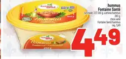 Metro HUMMUS FONTAINE SANTÉ | FONTAINE SANTÉ HUMMUS offer