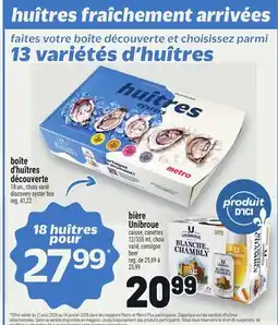 Metro BOÎTE D'HUÎTRES DÉCOUVERTE | DISCOVERY OYSTER BOX offer
