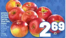 Metro POMMES CORTLAND, MCINTOSH, SPARTAN, ROYAL GALA, EMPIRE | APPLES offer