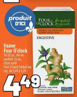 Metro TISANE FOUR O'CLOCK | FOUR O'CLOCK HERBAL TEA offer