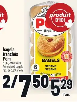 Metro BAGELS TRANCHÉS POM | POM SLICED BAGELS offer