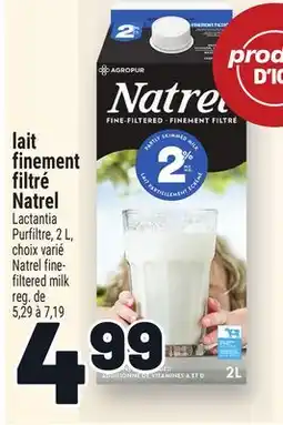Metro LAIT FINEMENT FILTRÉ NATREL | NATREL FINE-FILTERED MILK offer