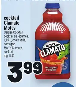 Metro COCKTAIL CLAMATO MOTT'S | MOTT'S CLAMATO COCKTAIL offer